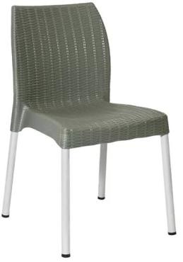 Bolero JA915 Elements Polypropylene Rattan Side Chairs Olive Green (4 Pack)