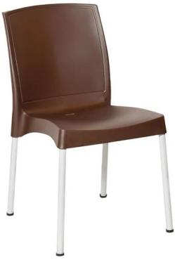 Bolero JA919 Elements Polypropylene Plain Side Chairs Dark Brown (4 Pack)