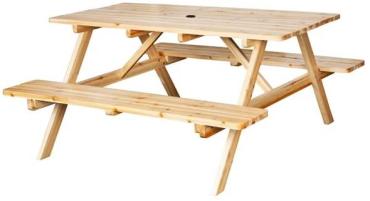 Bolero JB840 Elements Wooden Picnic Table & Bench Set 5ft