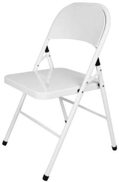 Bolero JB870 Folding Metal Chairs White (4 Pack)