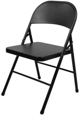 Bolero JB871 Folding Metal Chairs Black (4 Pack)