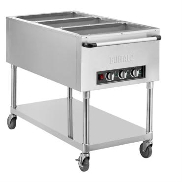 Buffalo JB984 Mobile Bain Marie Trolley 3x 1/1GN