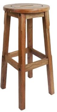 Bolero JC768 Harrington Classic Wooden Bar Stools (2 Pack)