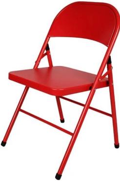 Bolero JD498 Folding Metal Chairs Red (4 Pack)