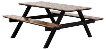 Bolero JE893 Acacia Rectangular Picnic Table Bench Set