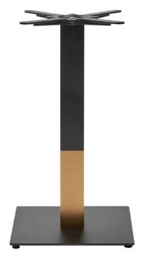 Boston JK451 Sleek Small Square Dining Table Base Black & Gold