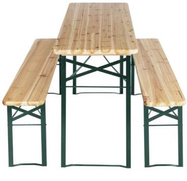 Bolero JK497 German Beer Bench and Table Set, 1770x500mm