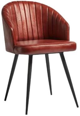 Brooklyn JM471 Leather Tub Chair Vintage Red