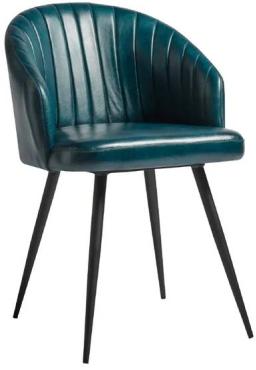 Brooklyn JM472 Leather Tub Chair Vintage Blue