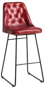 Harland JM477 Leather Bar Stool Vintage Red