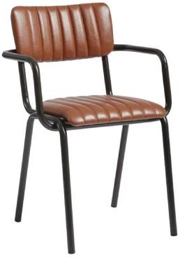 Tavo JM486 Stacking Ribbed Armchair Vintage Tan