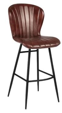 Lars JM490 Leather Bar Stool Claret Red