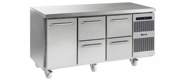 Gram Gastro 07 K 1807 CSG A DL 2D 2D C2 3 Section Refrigerated Commercial Prep Counter With 4 Drawers