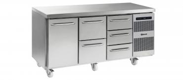 Gram Gastro 07 K 1807 CSG A DL 2D 3D C2 3 Section Refrigerated Commercial Prep Counter With 5 Drawers