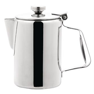 K746 Olympia Concorde Coffee Pot Stainless Steel 20oz