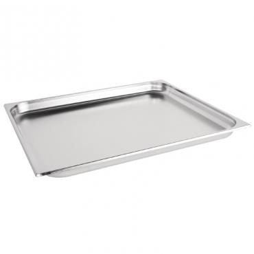 Vogue Stainless Steel 2/1 Double Size Gastronorm Pan 40mm - K801