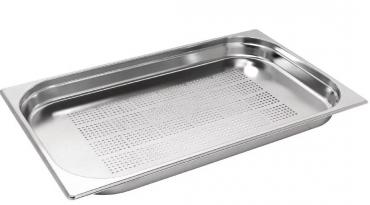 Vogue K839 stainless steel perforated 1/1 gastronorm pan 40mm