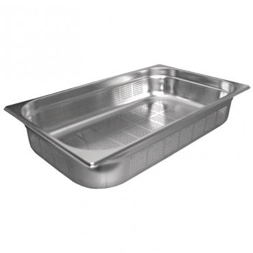 Vogue K840 Stainless Steel Perforated 1/1 Gastronorm Pan 65mm
