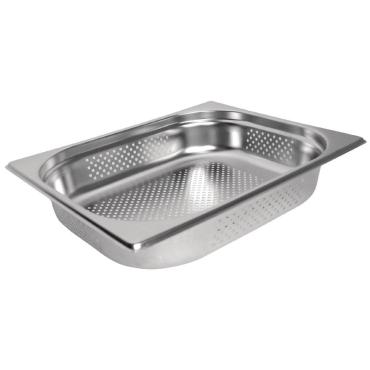Vogue K845 Stainless Steel Perforated 1/2 Gastronorm Tray 100mm