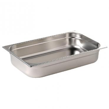 Vogue Stainless Steel 1/1 Gastronorm Pan 65mm - K903