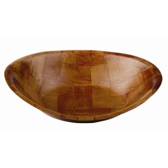 L092 Oval Wooden Bowl Small