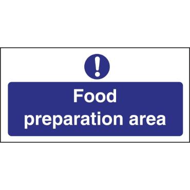 Vogue L840 Food Preparation Area Sign