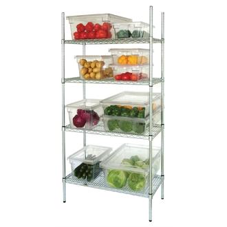 L939 4 Tier Wire Shelving Kit 1830x 460mm