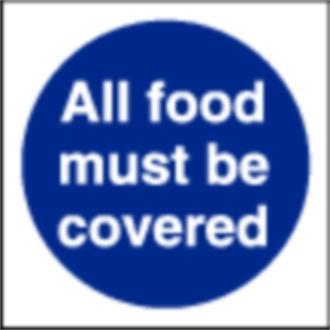 Vogue L953 All Food Must Be Covered Sign 
