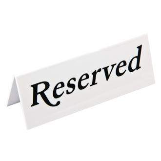 L988 Reserved Plastic Table Sign