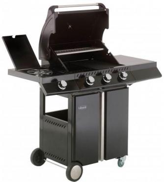 Ebony Deluxe LFS433 3 Burner gas barbecue with side burner