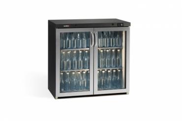 Gamko LG3/250GCS Low Height Double Door Hinged Undercounter Bottle Cooler - S/S Frame