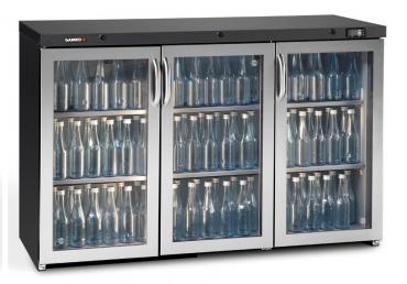 Gamko LG3/315GCS Low Height Triple Door Hinged Undercounter Bottle Cooler - S/S Frame