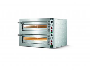 Cuppone LLKTP6352L Tiepolo Long Twin Deck Electric Pizza Oven - 12 x 14