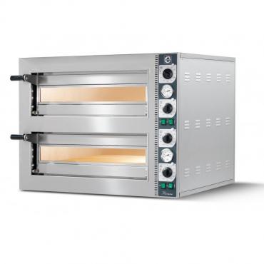 Cuppone LLKTZ6202S Tiziano Twin Deck Slimline Electric Pizza Oven - 4 x 12