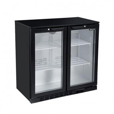 Blizzard LOWBAR2 Low Height Double Door Bottle Cooler - Hinged