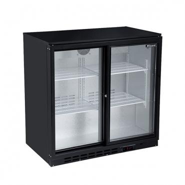 Blizzard LOWBAR2SL Low Height Double Door Bottle Cooler - Sliding