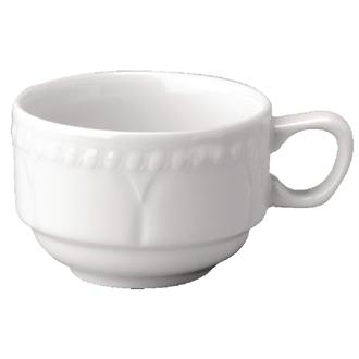 M523 Churchill Buckingham White Stackable Continental Coffee Cups 179ml