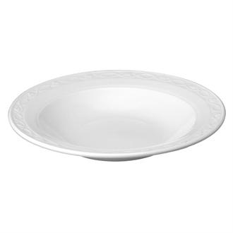 M557 Churchill Chateau Blanc Rimmed Soup Bowls 230mm- pack of 24