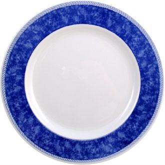 M770 Churchill New Horizons Marble Border Classic Plates Blue 165mm