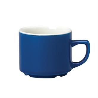 M819 Churchill New Horizons Colour Glaze Maple Tea Cups Blue 199ml
