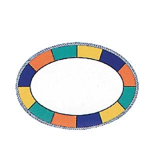 M834 Churchill New Horizons Chequered Border Oval Platters 202mm