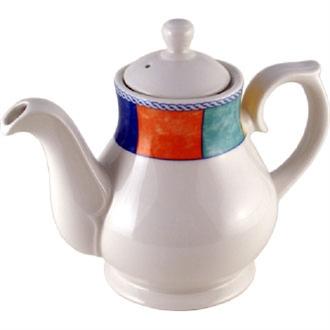 M844 Churchill New Horizons Chequered Border Tea and Coffee Pots 852ml