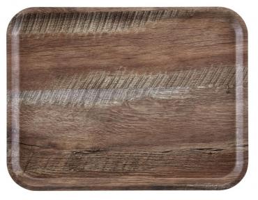 Cambro Dark Oak Madeira Laminated Tray with Textured Surface - MA3343E88