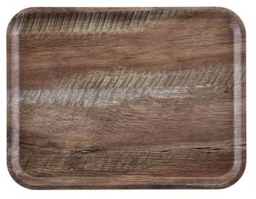 Cambro Dark Oak Madeira Laminated Tray with Textured Surface - MA3343E88
