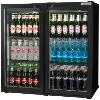 Autonumis Maxi RQC00001 / RQC10001 Black Double Door Bottle Cooler 