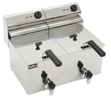 Hallco MDF88T Twin Tank / Basket Fryer with Drainage Taps