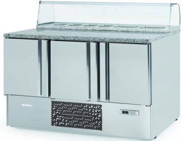 Infrico ME1003PIZZA Commercial 3 Door Saladette Prep Counter