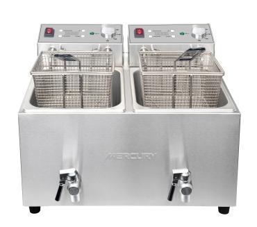 Mercury 2 x 8 Litre Twin Tank Countertop Electric Fryer