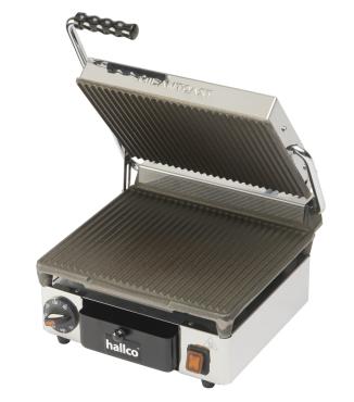 Hallco MEMT16000XNS Single Ribbed Non Stick Contact Grill 