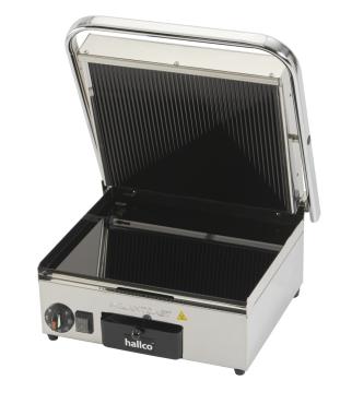 Hallco MEMT17011  - Ribbed Top, Flat Bottom Electric Ceramic Contact Grill